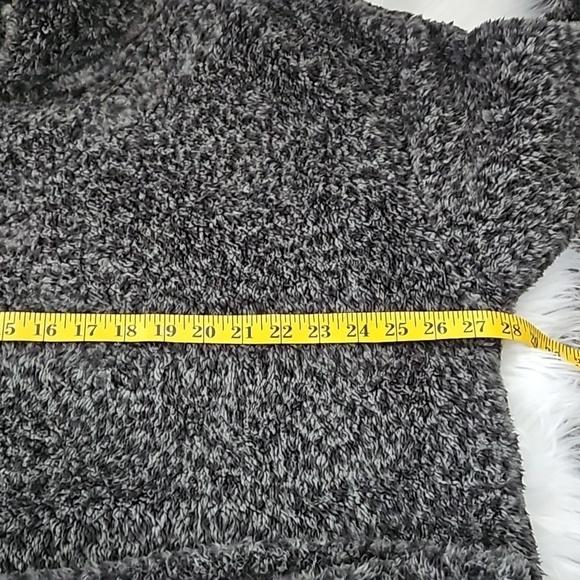 Maurices Green and Black Leopard Print Cowl Neck Sherpa Pullover - Picture 12 of 14